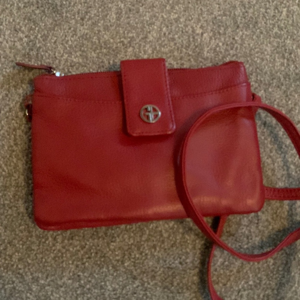 gianni bernini burgundy/ red purse